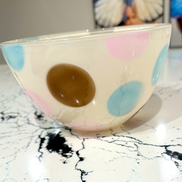 Decorative polka dot bowl and plate set - Picture 5 of 9